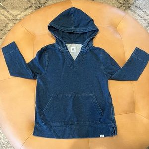 Gap kids Baja style pull over shirt/ light sweatshirt with hood